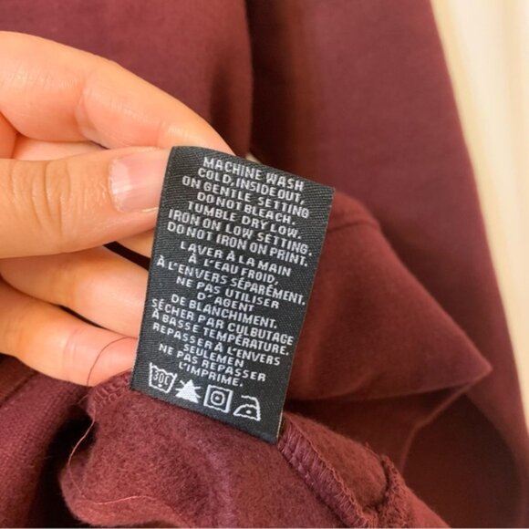 Brunette The Label Core Crew BLONDE Winetasting Burgundy S/M NWT - Picture 7 of 11